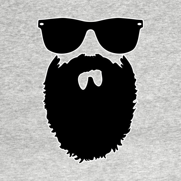 Hipster Beard and Moustache Funny Men Apparel by dconciente